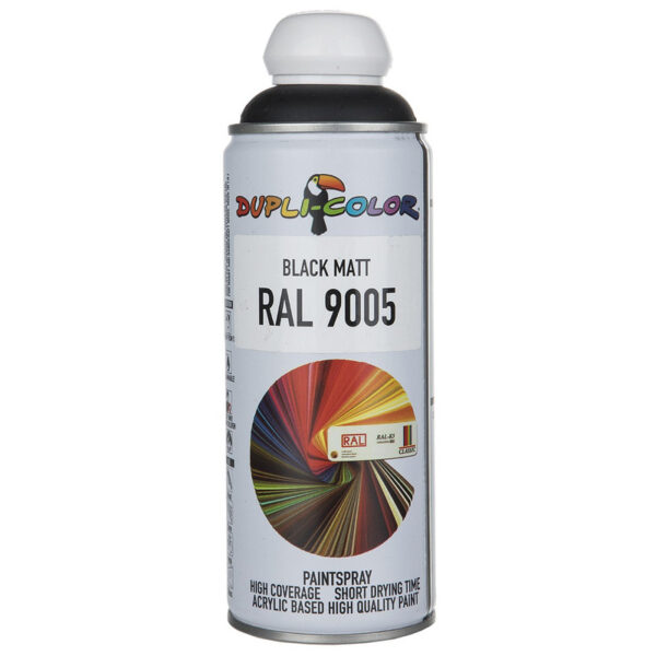 اسپری رنگ مشکی مات دوپلی کالر مدل RAL 9005 حجم 400 میلی لیتر - Image 1