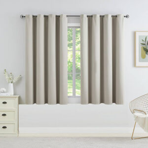 پرده مدل پانچ حریر کتان نازلی سایز 150x180 سانتی متر