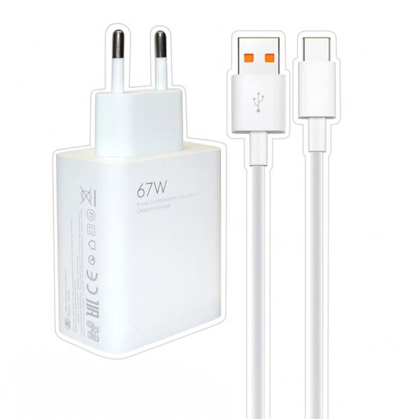 شارژر دیواری 67 وات مدل MDY-12S-EU به همراه کابل USB-C - Image 1