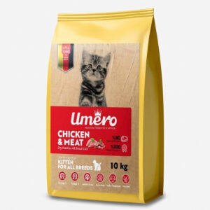 غذا خشک گربه نابالغ اومرو مدل 03 طعم گوشت و مرغ وزن 10 کیلوگرم