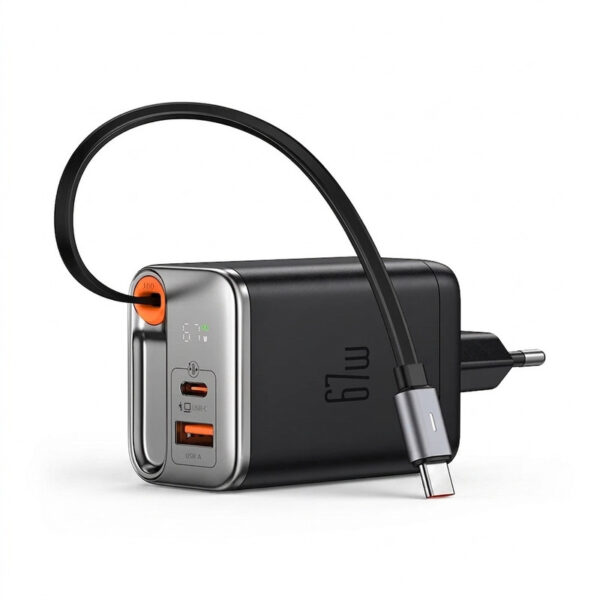 شارژر دیواری 67 وات مک دودو مدل CH-4100 به همراه کابل متصل به بدنه USB-C - Image 1