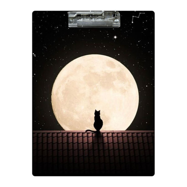 تخته شاسی طرح گربه و ماه کد  8473992 سایز A4 - Image 1