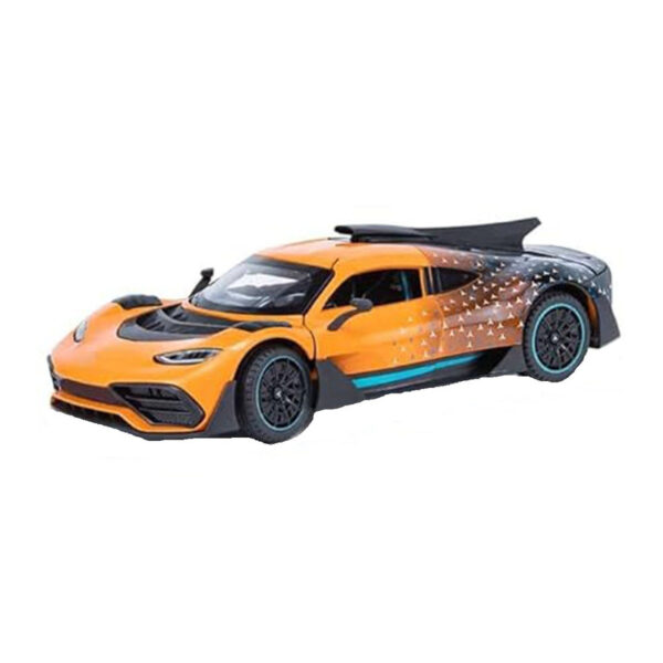 ماکت ماشین عقب‌کش مدل مرسدس بنز AMG ONE مقیاس 1:24 با چراغ و صدای استارت، بدنه فلزی و درهای بازشو - Image 1