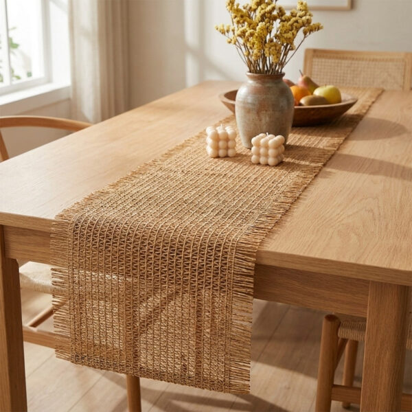 رومیزی مدل حصیری سایز 119x33 سانتی‌متر - Image 1