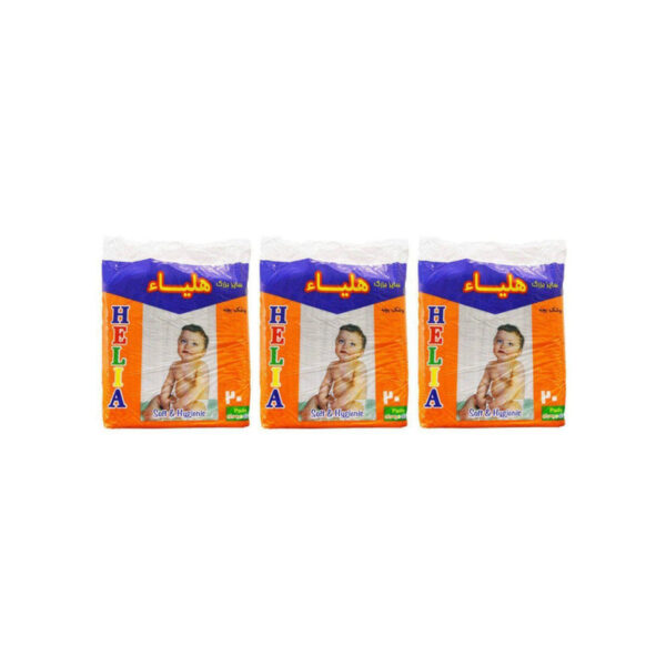 پوشک بچه هلیا کد 03 بسته 20 عددی مجموعه 3 عددی - Image 1