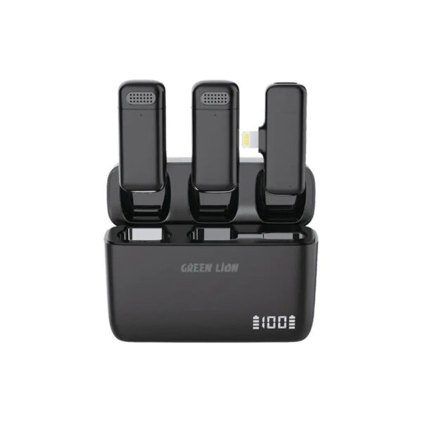 ست میکروفن بی سیم گرین لاین مدل Duo cast lightning - Image 1