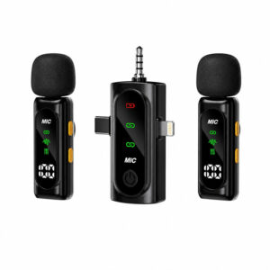 ست میکروفن بی سیم مدل T90pro با درگاه اتصال تایپ سی