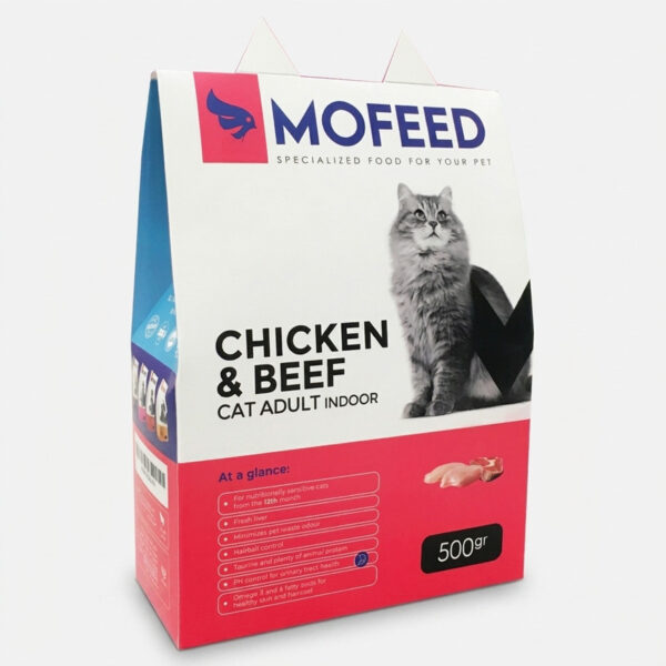 غذای خشک گربه مفید مدل Chiken&Beef وزن 500 گرم - Image 1