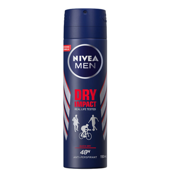 اسپری خوشبو کننده بدن مردانه نیوآ مدل Dry Impact real life tested حجم 150 میلی لیتر - Image 1