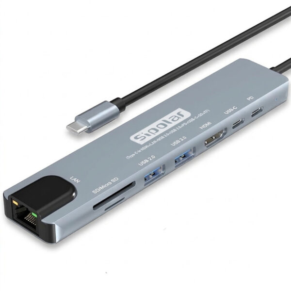 هاب 8 پورت USB-C به HDMI سیپولار مدل 8in1 SP-HU879 - Image 1