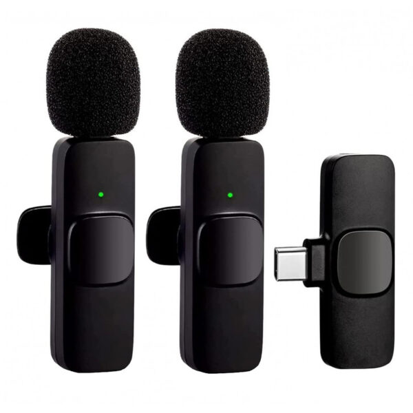 میکروفن یقه ای بی سیم مدل K9 Dual Type-C بسته 2 عددی - Image 1