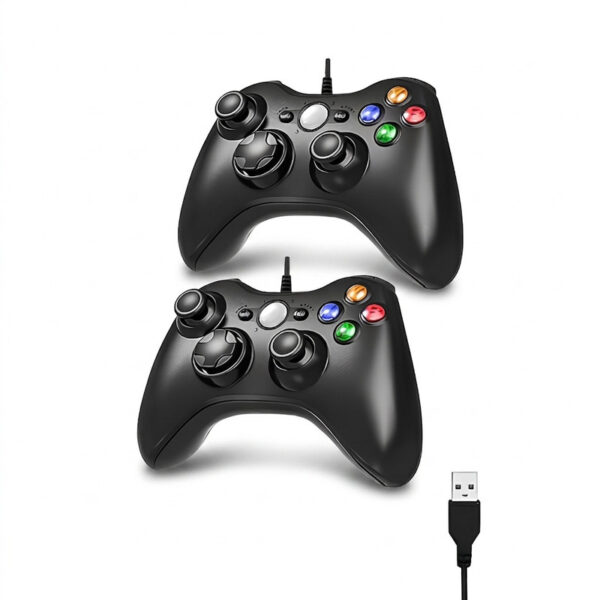 دسته بازی  کامپیوتر طرح ایکس باکس مدل USB360-2 بسته عددی - Image 1