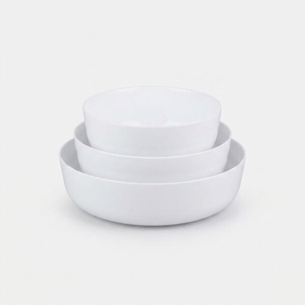 ظرف سرو دینو مدل آون مجموعه 3 عددی تابه گرد آرکوپال مناسب مایکروویو و ماشین ظرفشویی برای آجیل‌خوری، میوه‌خوری و دسرخوری با ابعاد تابه بزرگ 24.5×24.5×7 سانتی‌متر، تابه متوسط 21.5×21.5×7 سانتی‌متر و تابه کوچک 17.5×17.5×7 سانتی‌متر - Image 1