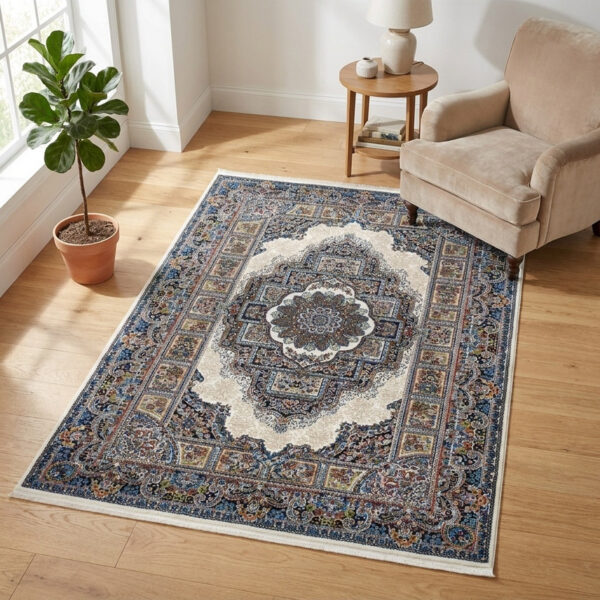 فرش ماشینی فرش سهند کد VF14.5K زمینه کرم - Image 1