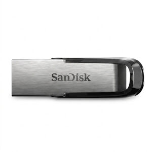 فلش مموری سن دیسک مدل Ultra Flair CZ73 ظرفیت 16 گیگابایت با بدنه فلزی، پورت USB 3.0، سازگار با USB 2.0 و قابلیت رمزگذاری فایل‌ها