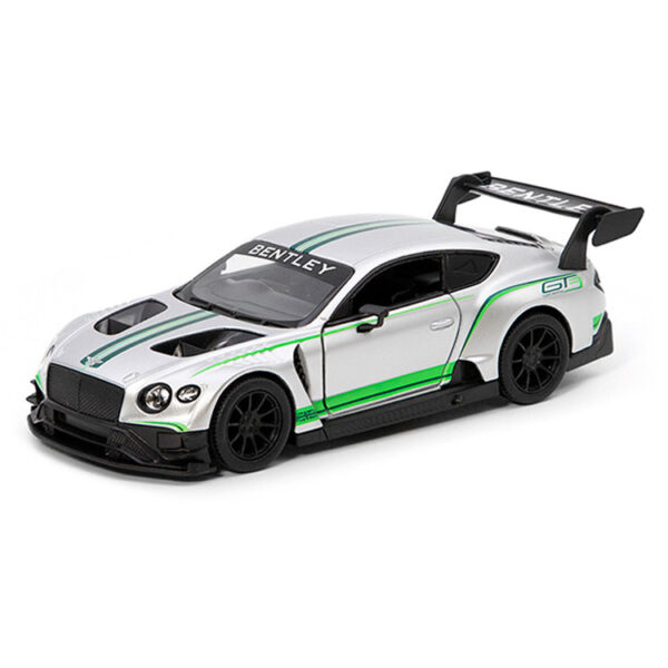 ماشین بازی کینزمارت مدل Bentley Continental GT3 اسپرت مقیاس 1:38 با بدنه فلزی، عقب‌کش و درب‌های بازشو - Image 1