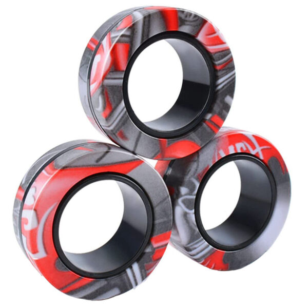 فیجت ضد استرس ریلایف مدل 300 Magnetic Ring طرح حلقه های مغناطیسی بسته 3 عددی - Image 1