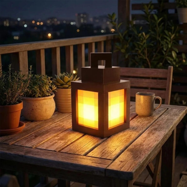 چراغ رومیزی مدل فانوس ماینکرفت چراغ دار - Image 1