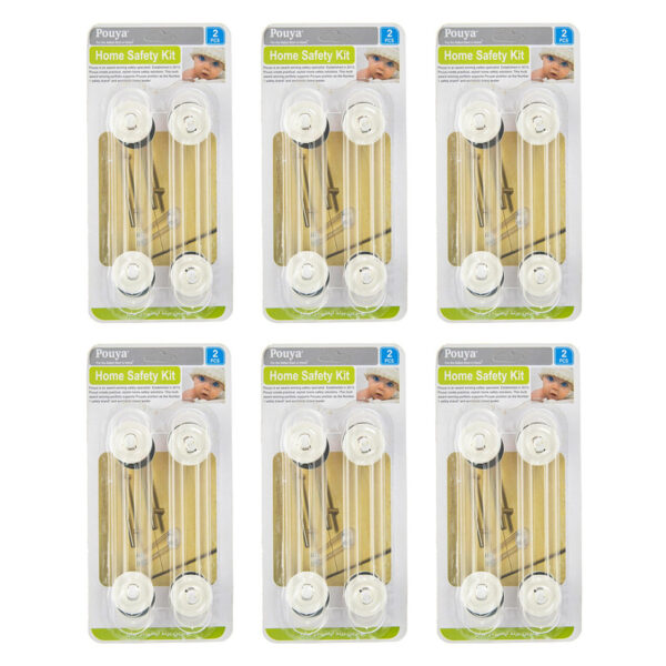 قفل درب کابینت پویا مدل Home Safety Kit شش بسته 2 عددی - Image 1