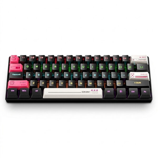 کیبورد گیمینگ اونیکوما مدل G55 RGB، مکانیکال سوییچ قهوه‌ای، Tenkeyless، نورپردازی RGB - Image 1
