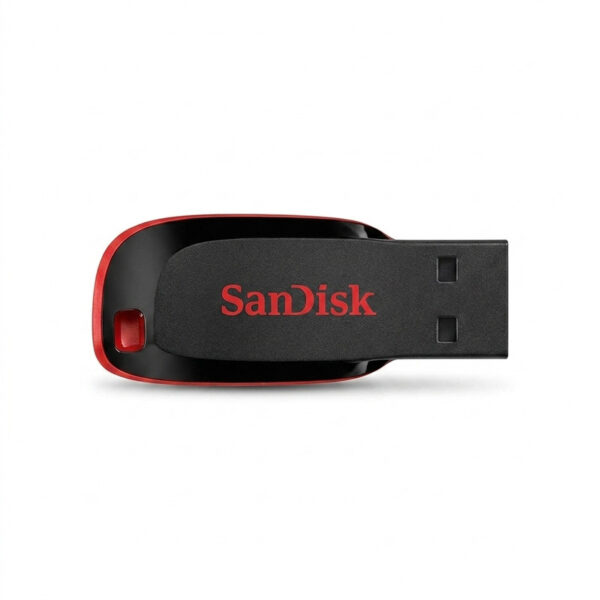 فلش مموری سن دیسک مدل Cruzer Blade CZ50 ظرفیت 128 گیگابایت با رابط USB 2.0، بدنه مات مقاوم در برابر لک و اثر انگشت، سرعت انتقال 30 مگابایت بر ثانیه، قابلیت رمزگذاری اطلاعات و طراحی بدون درپوش با شیار اتصال بند - Image 1