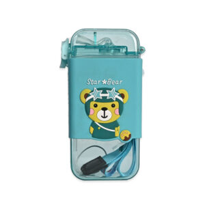 قمقمه کودک مدل نی دار طرح خرس کد BOBO190 گنجایش 0.200 لیتر