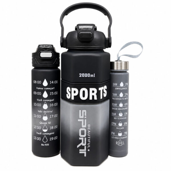 قمقمه مدل سه قلو SPORT گنجایش 2000 میلی لیتر بسته 3 عددی - Image 1