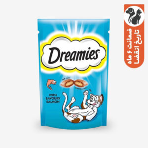 غذای تشویقی گربه دریمز مدل Snack With Salmon وزن 60 گرم