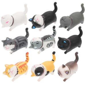 فیگور مدل گربه طرح Cute Cats مجموعه 9 عددی