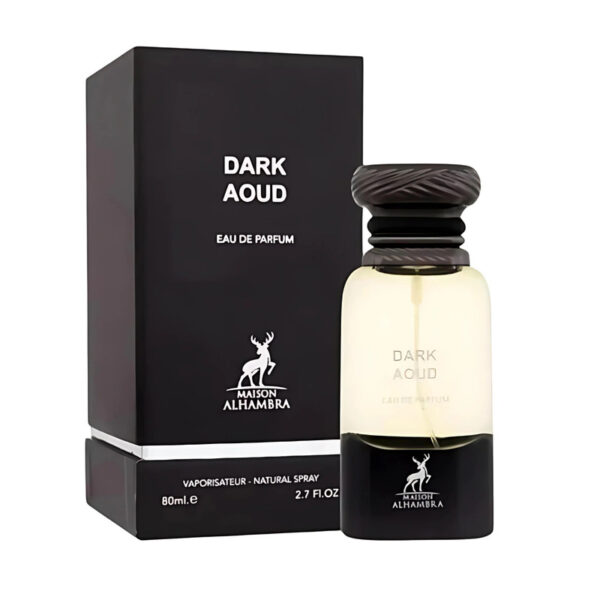 ادوپرفیوم الحمبرا مدل DARK AOUD با رایحه گرم و تلخ حجم 80 میلی‌لیتر - Image 1
