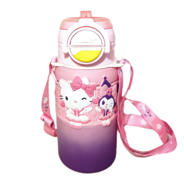 قمقمه کودک مدل نی دار طرح کرومی کد 007 گنجایش 600 ml لیتر - Image 1