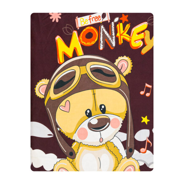 ملحفه میکرو کودک آدنو مدل Little bear کد MC12 سایز 100x150 سانتی متر - Image 1