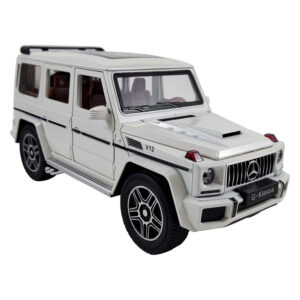 ماشین بازی سواری مدل بنز G class مقیاس 1:24 فلزی با طراحی الهام‌گرفته از نمونه واقعی و چهار چرخ