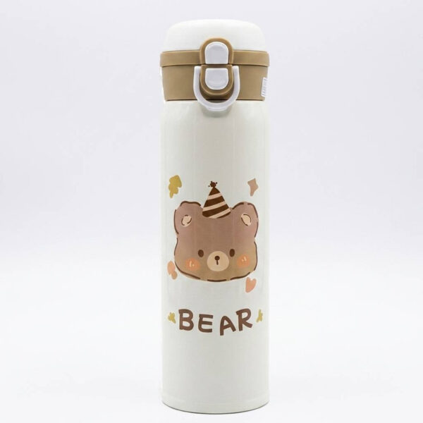 قمقمه کودک مدل دوحالته نی دار طرح خرس BEAR فانتزی گنجایش 0.5 لیتر - Image 1