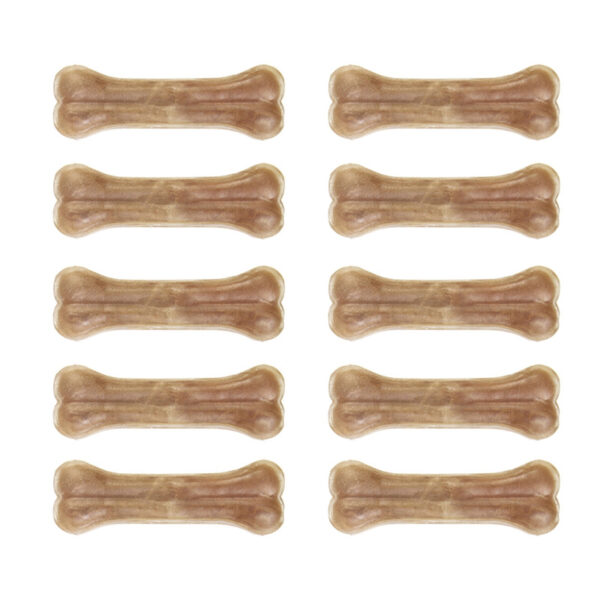 تشویقی سگ طرح استخوان ژلاتینی مدل 5 cm وزن 125 گرم بسته 10 عددی - Image 1