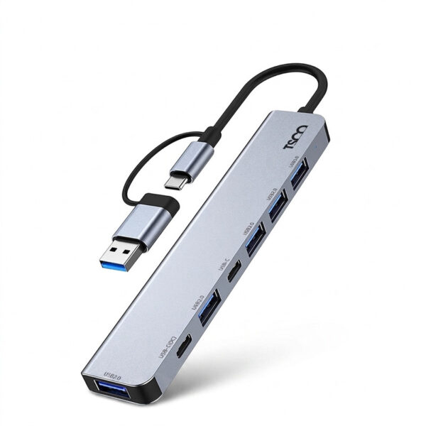 هاب USB هفت پورت تسکو تایپ سی مدل THU 1148 - Image 1