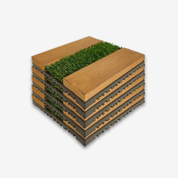 کفپوش مدل تایل ترمو چمن 3 ردیفه سایز 30x30 سانتی متر بسته 6 عددی - Image 1