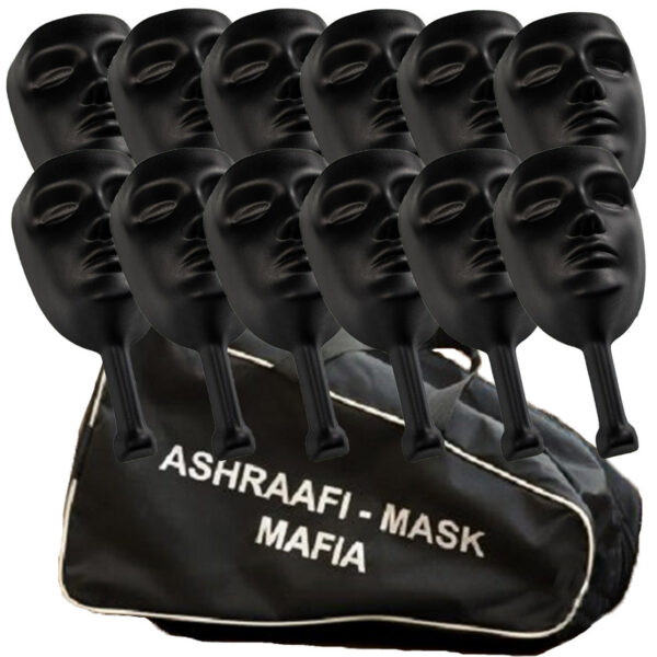 ماسک ایفای نقش اشرافی مدل مافیا بسته 12 عددی به همراه کیف - Image 1