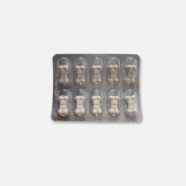 قرص ضد انگل سگ ورمکس مدل Tasty Bone Tablet بسته 10 عددی - Image 1