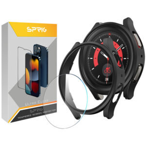 کاور اسپریگ مدل SP-360 مناسب برای ساعت هوشمند سامسونگ Galaxy Watch 5 44mm به همراه محافظ صفحه نمایش