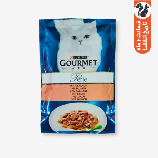 پوچ گربه بالغ گورمت مدل Gourmet Perle طعم ماهی سالمون وزن 85 گرم - Image 1
