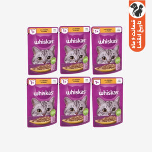 پوچ گربه ویسکاس مدل Chicken وزن 85 گرم بسته 6 عددی