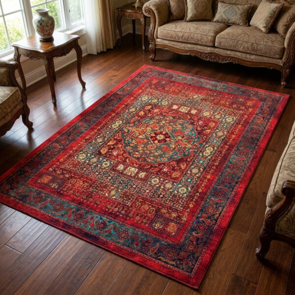فرش ماشینی محتشم 1200 شانه 3600 تراکم مدل 100101 - Image 1