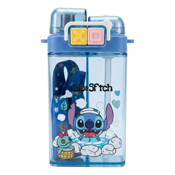 قمقمه کودک مدل کتابی دومخزنه طرح استیچ حمام Bath Stitch گنجایش 0.5 لیتر - Image 1