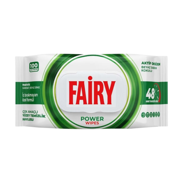 دستمال مرطوب فیری مدل power  بسته 100 عددی - Image 1