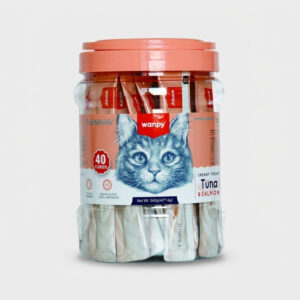 بستنی گربه ونپی مدل Creamy Treat Pack طعم ماهی تن و سالمون وزن 14 گرم بسته 40 عددی