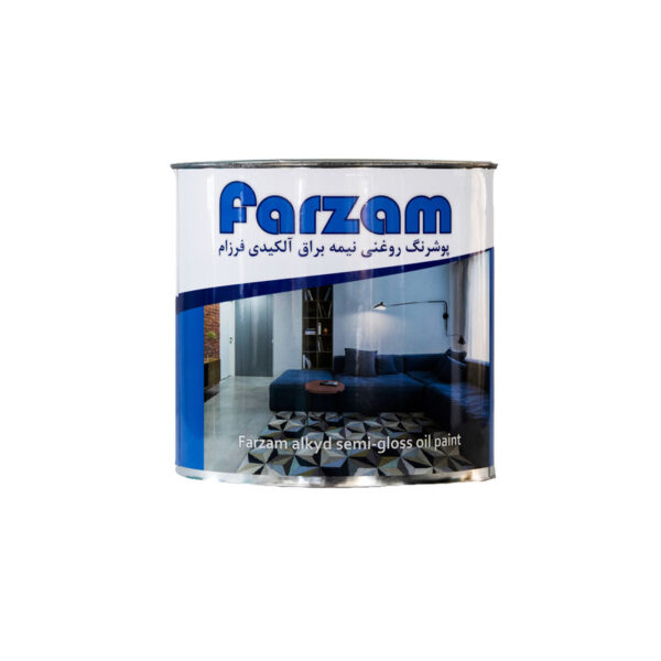 رنگ روغنی نیمه براق مشکی فرزام کد 446 حجم 1 لیتر - Image 1